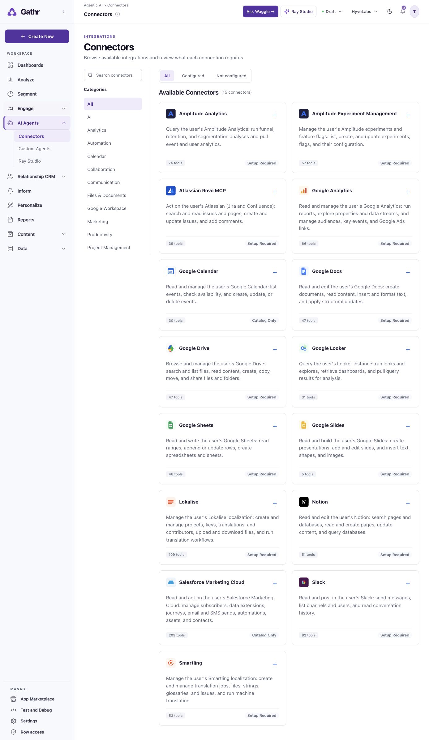 Gathr connections workspace
